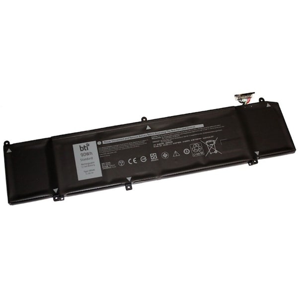 Battery Technology BTI Battery - For Notebook - Battery Rechargeable - 7500 mAh - 90 Wh - 11.4 V DC XRGXX-BTI - main
