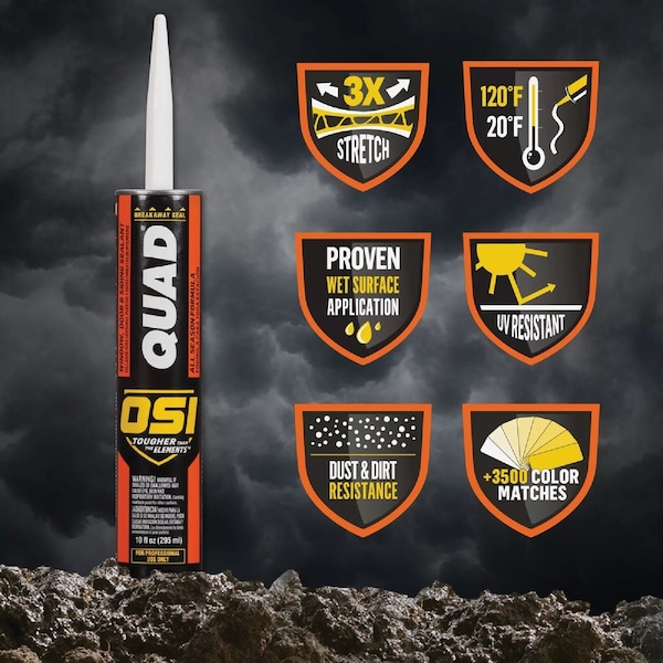 Osi QUAD 10 Oz. Window Door & Siding Polymer Sealant Clay 1637204 - main