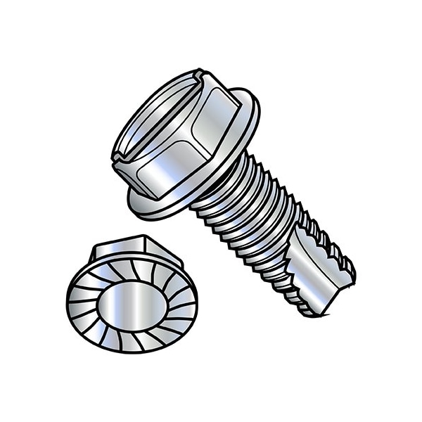 Zoro Select 8-32X3/4 Slot Hwh Serr Ft Tcs 23 Zinc And Bake, 6000Pk