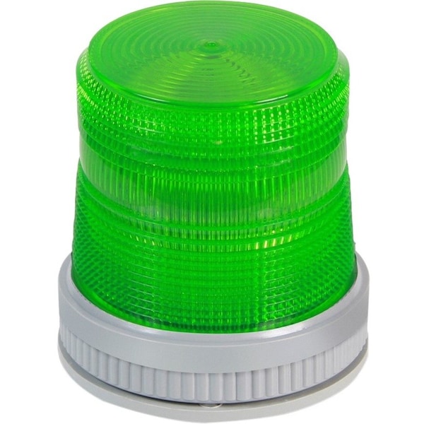 Edwards Signaling Warning Light, Green, LED, 24V DC, 65 FPM, 3 3/4 in Dia., Surface 105XBRMG24D - main