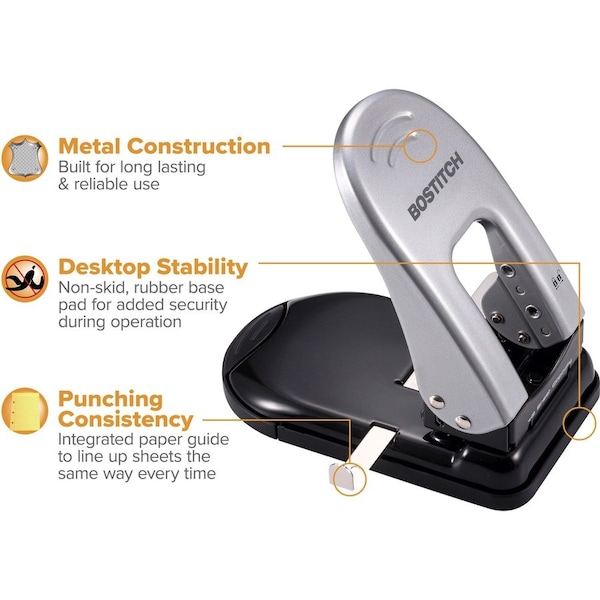 Bostitch EZ Squeezetrade 40 TwoHole Punch, BkSr ACI2340 - main