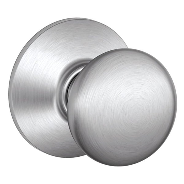 Schlage Plymouth Series Passage Door Knob, Metal, Satin Chrome F10CSV 626 - main
