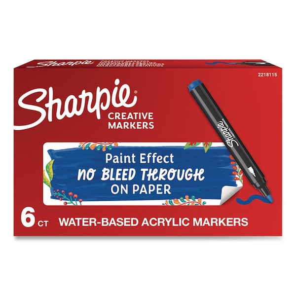 Sharpie Creative Markers, Bullet Tip, Parang, 6PK 2218115 - main