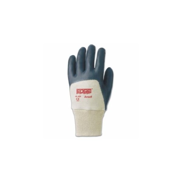 Edge 40-400 Foam Nitrile Coated Gloves, Knit-Wrist Cuff, Size 9, Gray/Off White, 12PK 012-40-400-9 - main