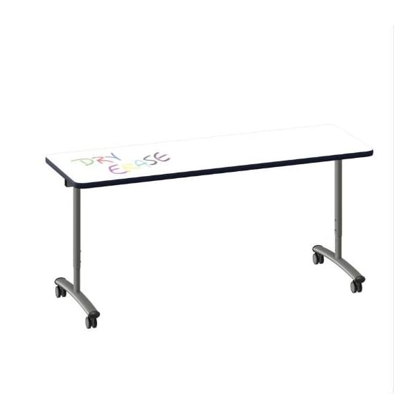 Correll Rectangle Premium Sit To Stand Dry Erase Flip Top Table, 72 in W, 28 in to 38 in H FTS2472DE-80-14-45 - main