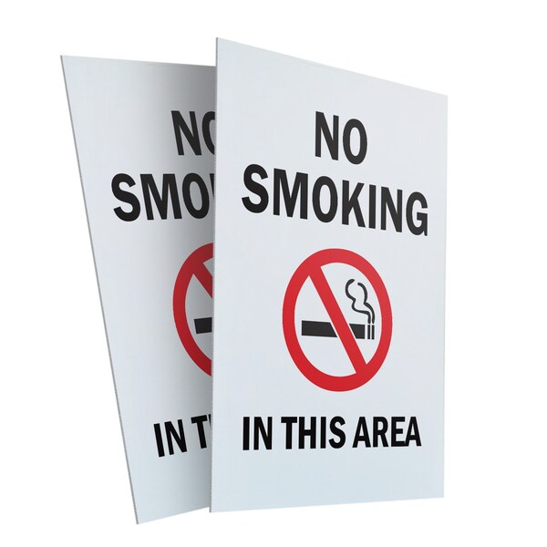 Signmission No Smoking In This Area, Plastic Signs Only 24 Inch x 36 Inch, Corrugated Plastic, 2PK CSB-2436-2PACK-No Smoking In This Area - main