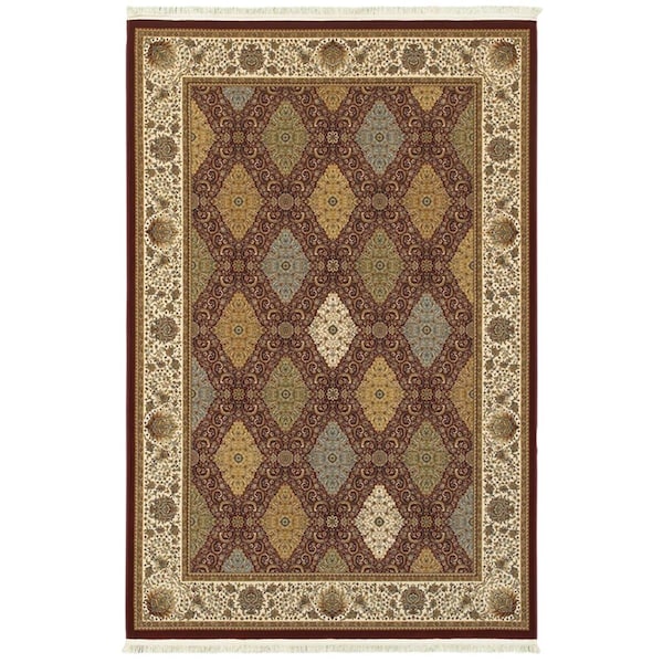 Oriental Weavers 3 ft. 10 in. x 5 ft. 5 in. Masterpiece Traditional Area Rug, Red M530M2117165ST - main