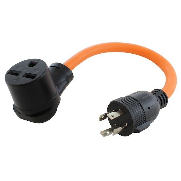 Ac Works Adapter Cable, STW, 6-30R, L14-30P, 1.5 ft., Orange L1430630-018 - main