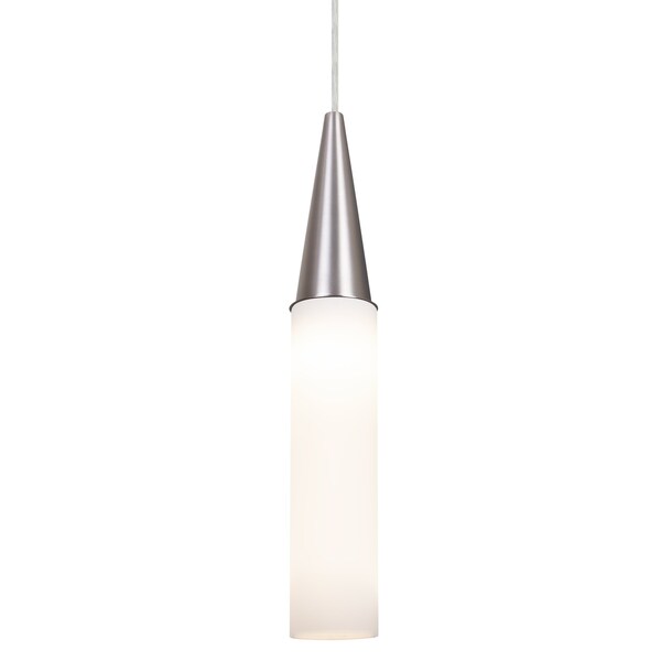 Besa Lighting Besa Metro 16 Pendant, Opal Matte, Satin Nickel Finish, 1x 9W MAX E26 Base 1JT-METRO16-LED-SN - main