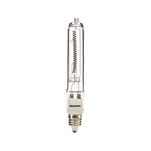 Bulbrite 500 Watt Halogen T4 Mini Bulb, Dimmable Mini-Candelabra Screw Base E11, 5 PK 860806 - main
