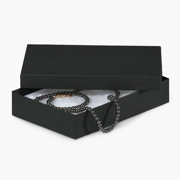 Nashville Wraps Black Matte Jewelry Gift Boxes, 5.5x3.5x1, Fiber Fill, 100PK 14BK - main