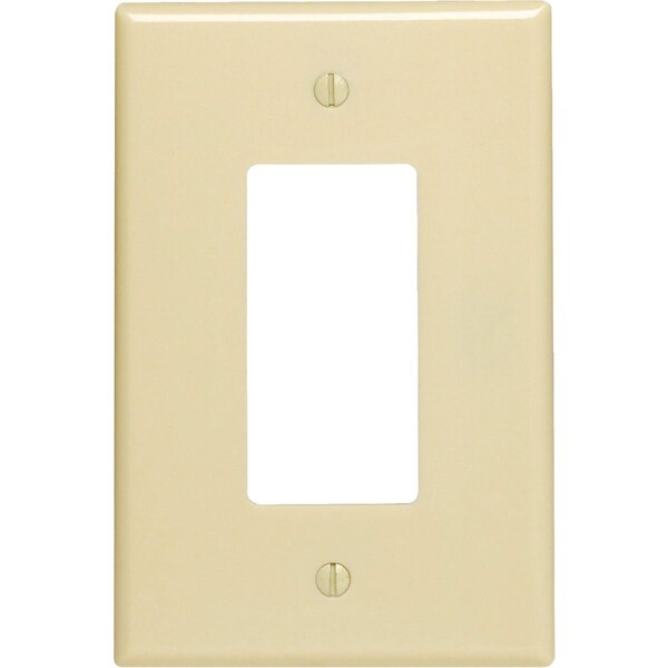 Leviton Decora 1-Gang Plastic Oversized Rocker Decorator Wall Plate Ivory R51-86601-00I - main