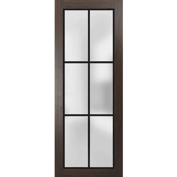 Sartodoors Slab Barn Door Panel Frosted Glass Planum 2122 28x80 Solid Core Modern Interior PLANUM2122S-CA-28 x 80 - main