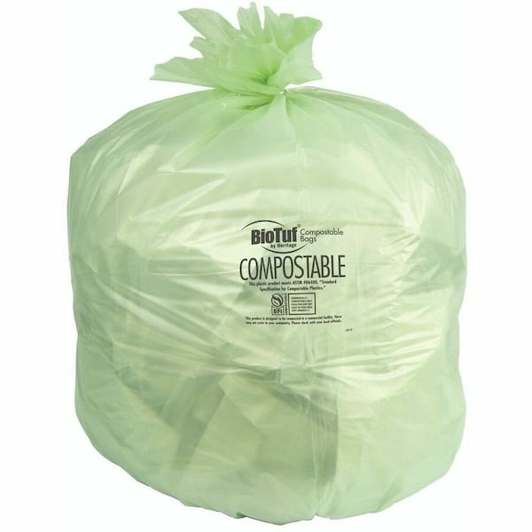 Heritage Bag LINER, BIO, 33X39, 0.9MIL, GRN, 200PK HERY6639TER01 - main