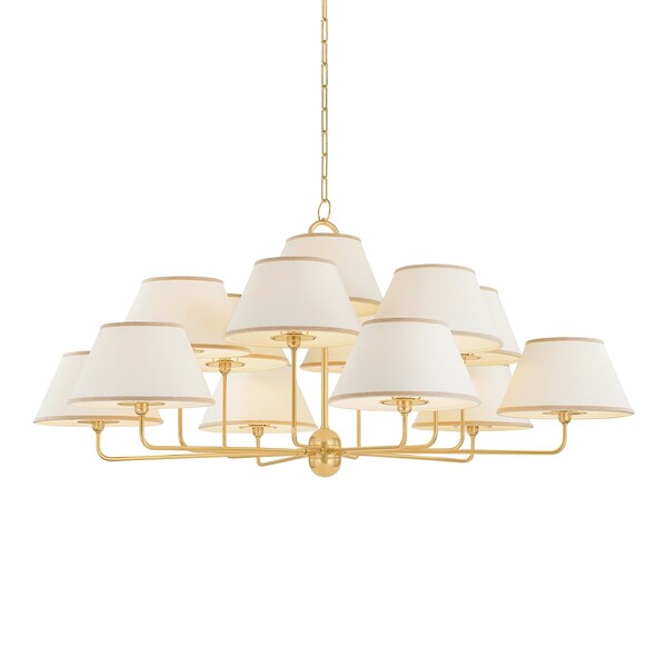 Hudson Valley Lighting Durland 13 Light Chandelier in Aged Brass 7413-AGB - main