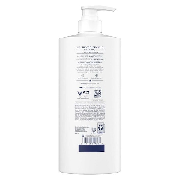 Dove Damage Therapy Cucumber Moisture Shampoo with Pump, 28 Fluid Ounce, 4PK 64789199 - main