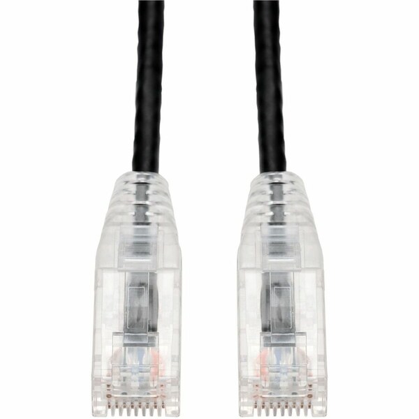 Add-On 15ft Black CAT 6A Slim PVC Ethernet Cable Snagless Clear-Claw RJ-45 M/M ADD-15FSLCAT6A-BK - main