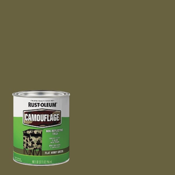 Rust-Oleum 1 Qt. Camouflage Brush Paint Army Green 379561 - main