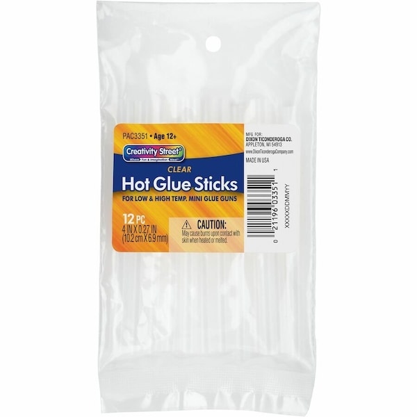Chenille Kraft Glue Stick, Clear, 0.3" Dia, 12 PK PAC3351 - main