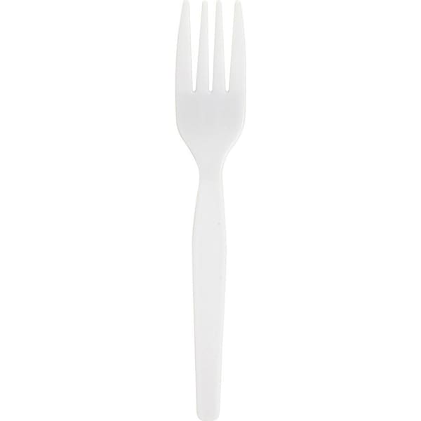 Genuine Joe Heavyweight Disposable Forks - White, 1000PK GJO30400 - main