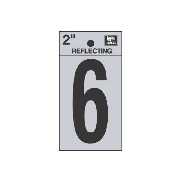 Hy-Ko Prod Co 2" Blk Refl Number 6 RV-25/6 - main