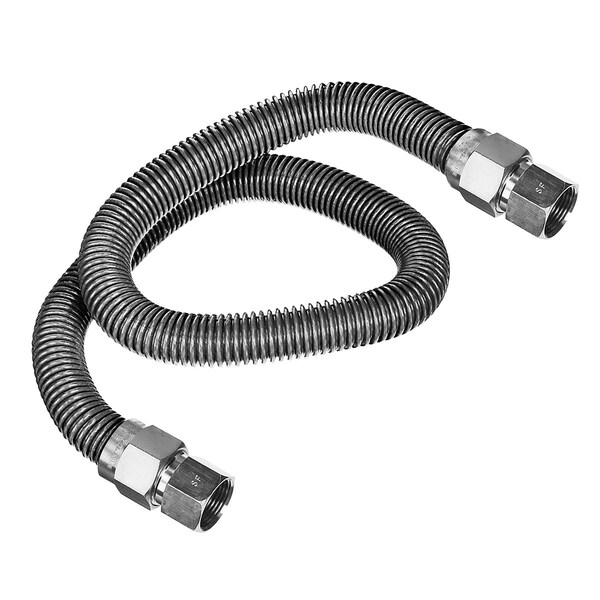 Flextron Gas Line Hose 5/8'' O.D. x 36'' Length with 3/4" FIP Fittings, Stainless Steel Flexible Connector FTGC-SS12-36O - main
