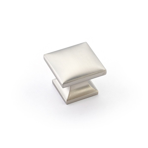 Schaub 1-3/8in Northport Square Cabinet Knob Satin Nickel Finish 219-15 - main