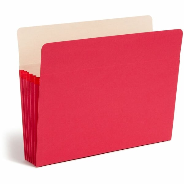 Smead File Pocket, StraightCut Tab, 514 Expansion, Letter Size, Red, 10 per Box 73241, Red SMD73241 - main