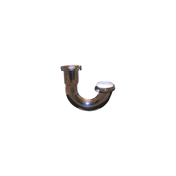 Larsen Supply Co. Kitchen Sink J-Bend, 17 Gauge, Brass Plated, 1-1/2-In. 554864 - main