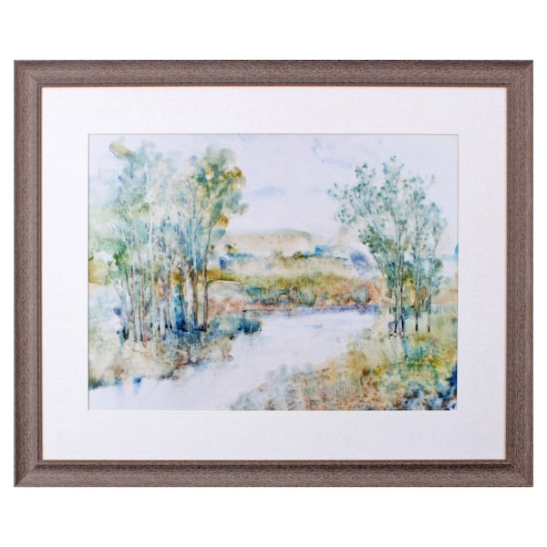 Homeroots Trees on the Creek I Brown Framed Print Wall Art 484222 - main