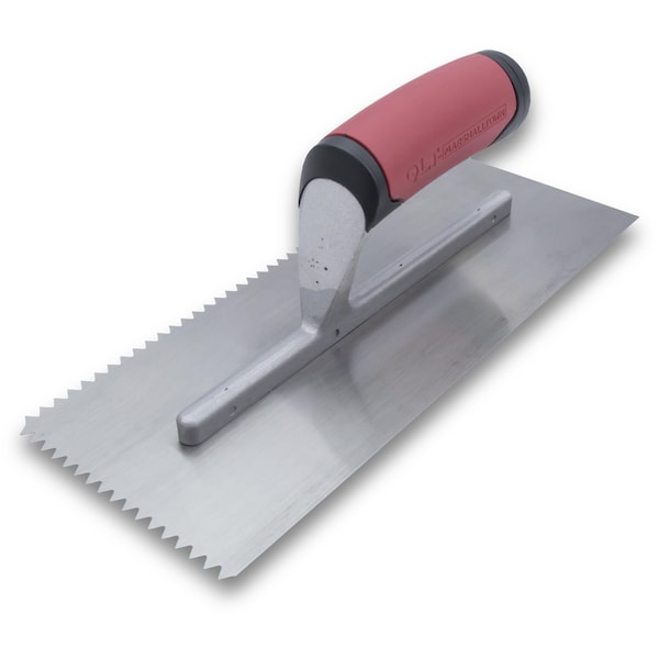 Marshalltown Notched Trowel, Flooring Trowel, Tiling Trowel, V-Shaped Notched Trowel, 1/4 x 3/16 inch Notches NT676 - main