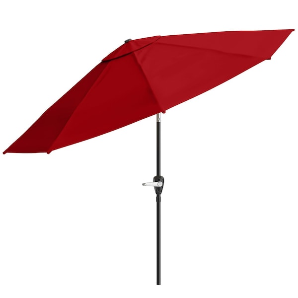 Pure Garden 10-Foot Outdoor Tilting Patio Umbrella, Red 50-100-R - main