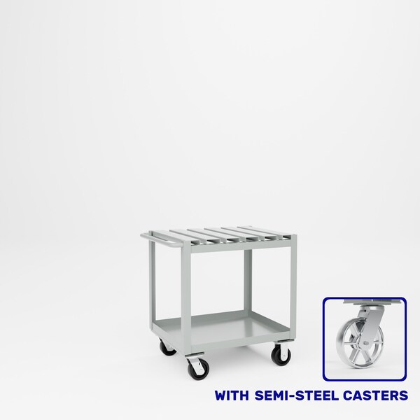 Pucel Slat Top Cart, 30 in W x 24 in D x 34 in H, Gray S-30-DT-2-S - main