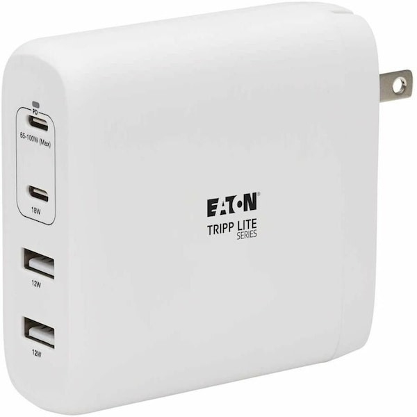 Eaton Tripp Lite Series 4-Port Compact USB Wall Charger - GaN Technology, 100W PD Charging, 2 USB-C & 2 U280-W04-100C2G - main