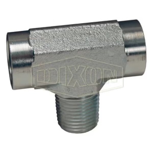 Dixon Hydraulic Branch Tee, 1-11-1/2 Nominal, Female NPTF x Male NPTF, Carbon Steel, Domestic 5604-16 - main