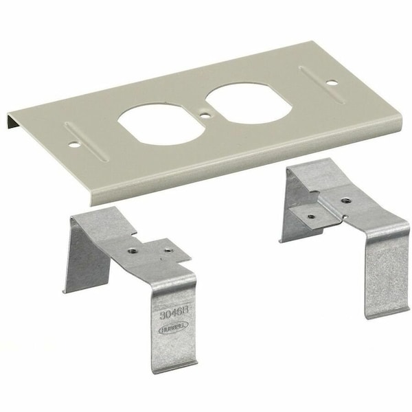 Hubbell Wiring Device-Kellems Cover Plate Raceway, HBL3000 Series, 2-3/4 in W, 0.29 in H, 5.38 in L, Ivory HBL3046BEIV - main