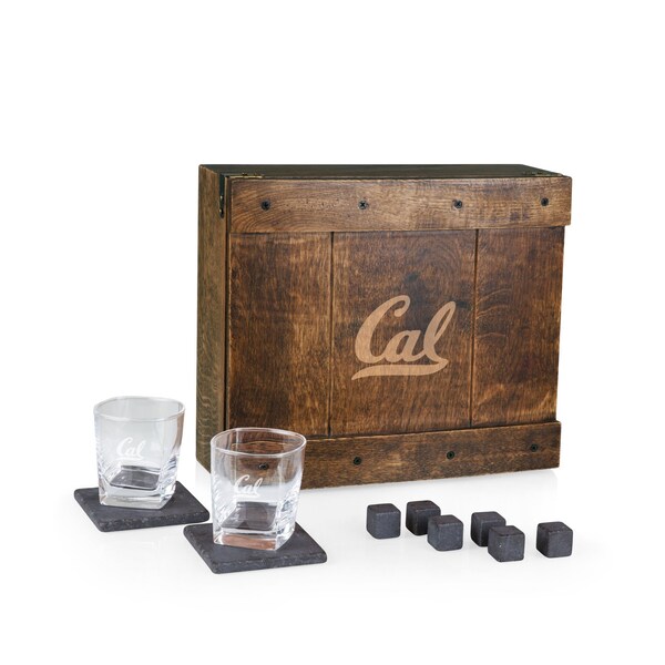 Picnic Time Family Of Brands NCAA Cal Bears Whiskey Box Gift Set 605-10-509-073-0 - main