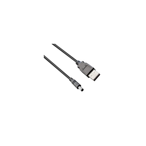 Cable Wholesale USB 2.0 A Male to DC Plug (5.5mm x 2.1mm) Power Cable, 6 foot, Black 10W1-43006 - main