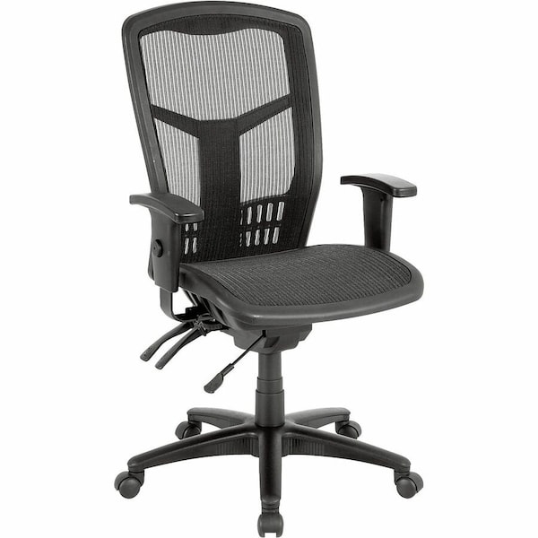 Lorell Executive Mesh High-Back Chair - Black 86905 - main