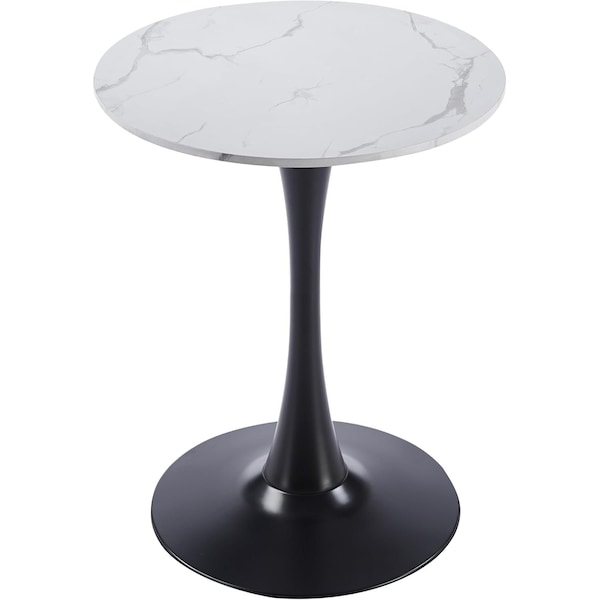 Leisuremod Bristol Round MDF Dining Table - Pedestal Base Kitchen Table, Modern Style BTBL-B24MWT - main
