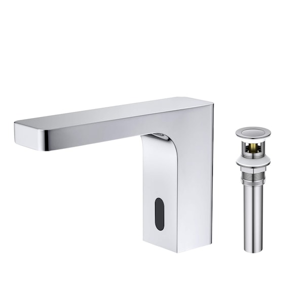 Kibi Blaze Touchless Bathroom Faucet with Pop-Up Drain, Plug-In or Battery Powered C-KBF1030CH - main
