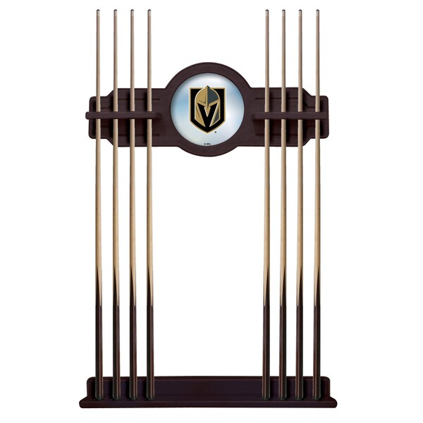 Holland Bar Stool Co Vegas Golden Knights Cue Rack in English Tudor Finish CueETudLVGdKn - main