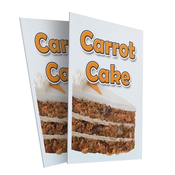 Signmission Carrot Cake, Plastic Signs Only 24 Inch x 36 Inch, Corrugated Plastic, 2PK CSB-2436-2PACK-Carrot Cake - main