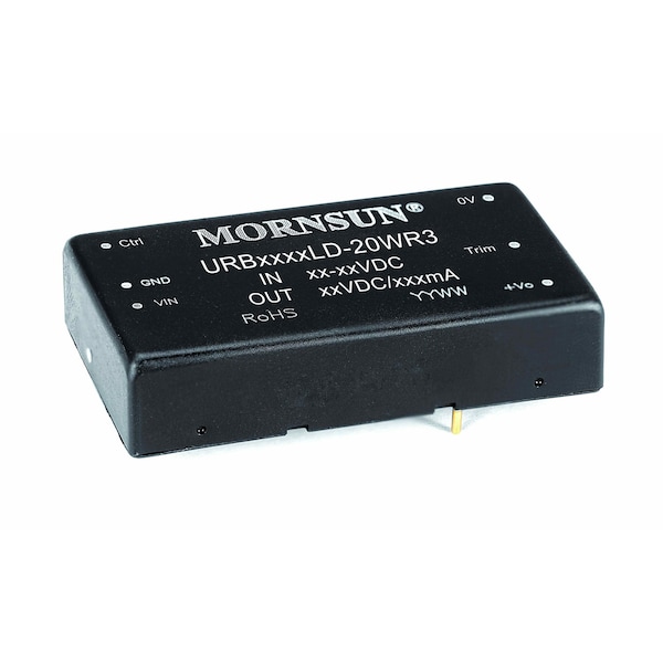 Mornsun DC-DC Converter, 20W, 9-36VDC input, 12VDC output, DIP URB2412LD-20WHR3 - main