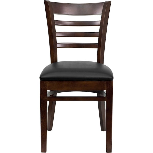Flash Furniture Hercules Restaurant Chair, Wood Back, 17-1/4 in W 20" L 33-3/4" H XU-DGW0005LAD-WAL-BLKV-GG - main