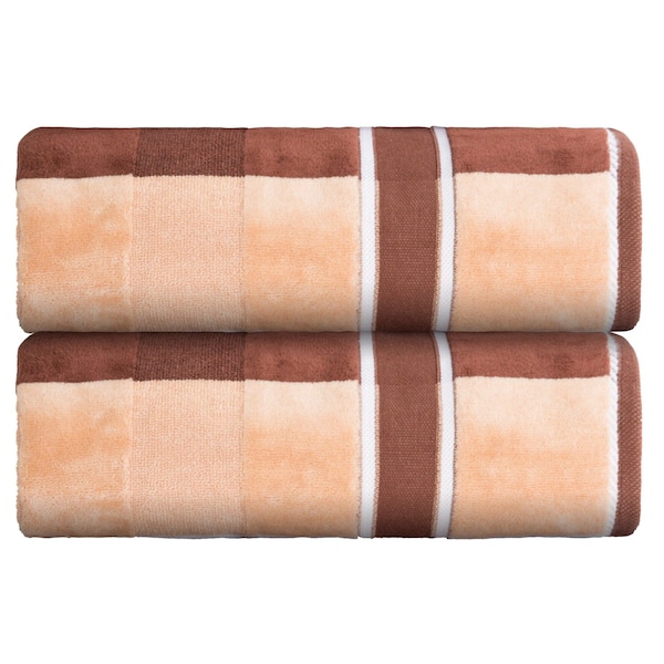 Lavish Home 2-Piece Towel Set Extra Large Bath Towels100% Cotton Bathroom Accessories Absorbent Bath Sheets 67-0023-TBS - main