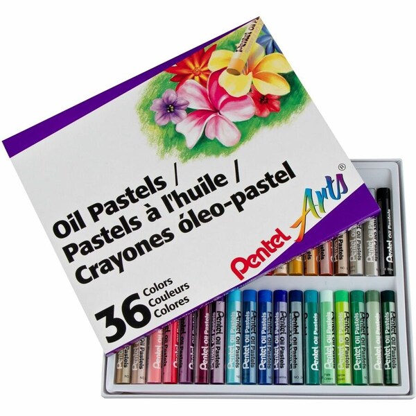 Pentel Oil Pastel Set With Carrying Case, 36-Color Set, Assorted PHN36 - main
