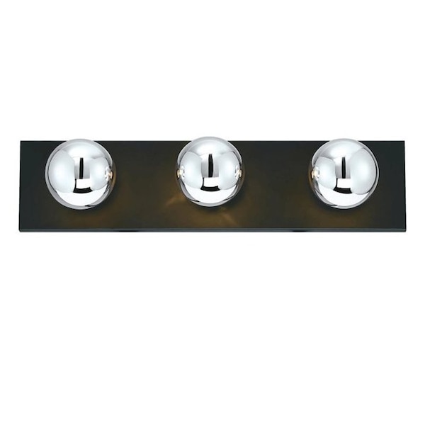 Westinghouse Indoor Wall Fixture, 100 W, 3-Lamp, LED Lamp, Steel Fixture, Black Fixture, Matte Black Fixture 6117500 - main
