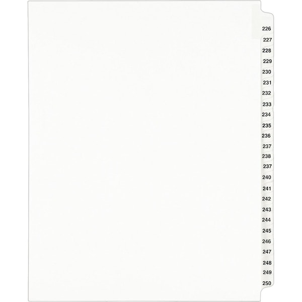 Avery Index, Legal, Sdtab, 226-250 25PK AVE01339 - main