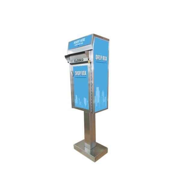 American Security Cabinets Extra-Small Document Drop Box 450 On Concrete PMT-450-SS-OC-PCT-KB - main